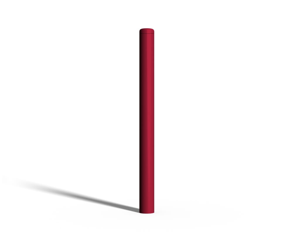 Słupek chodnikowy - parkingowy - blokujący - do zabetonowania -  czerwony