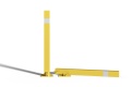 słupek profilowy demontowalny - żółty z białym ozdobnym paskiem