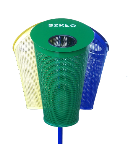 Kosze na śmieci Kozar A3 z trzema pojemnikami do segregacji