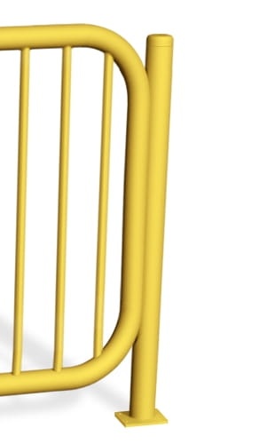 Słupek kończący do bariery lubelskiej - przykręcany - żółty lub inny dowolny kolor.jpg