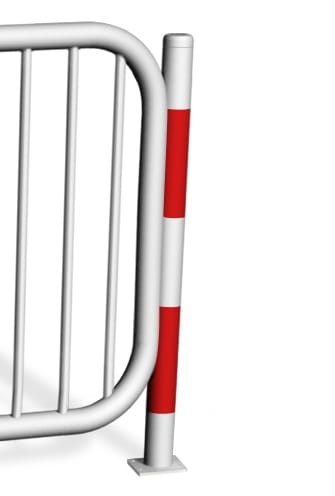 Słupek kończący do bariery lubelskiej - przykręcany - biało-czerwony lub inny dowolny kolor.jpg