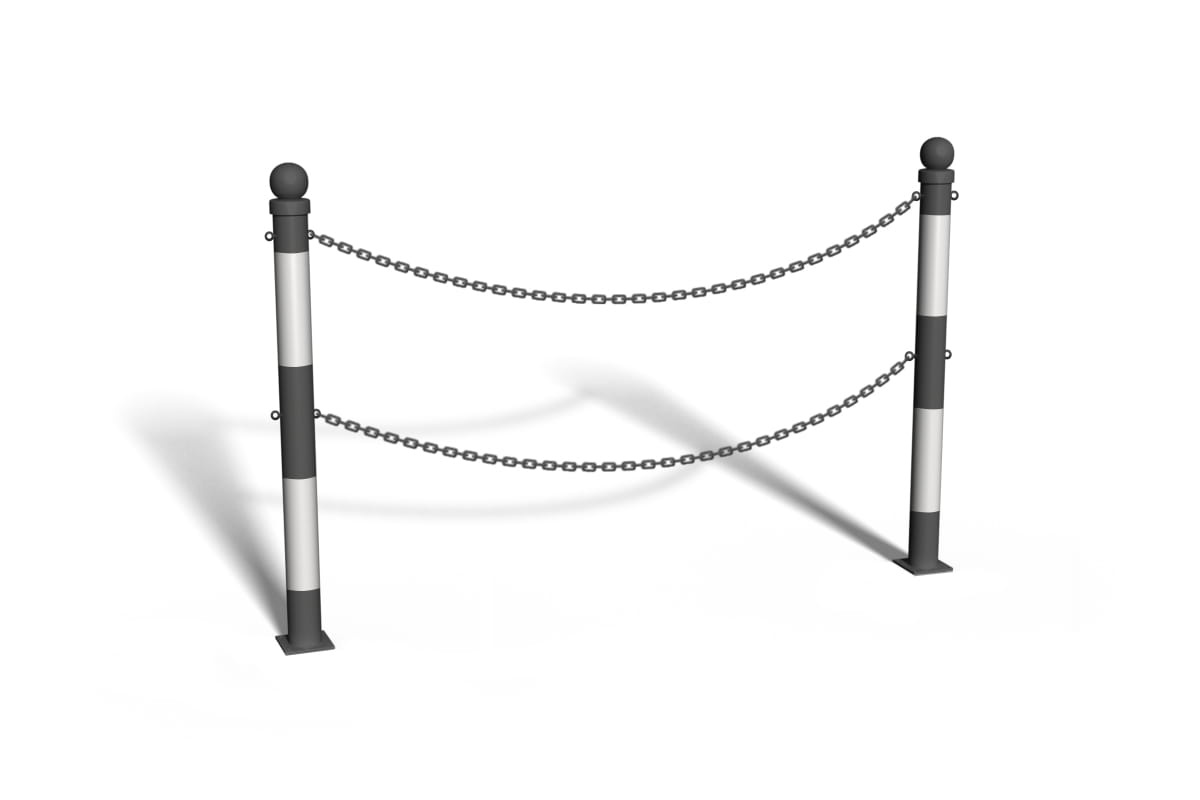 bariera_aäcuchowa u12b z kul¥ - dwa rz©dy aäcucha - czarno-biaa - do przykr©cania.jpg