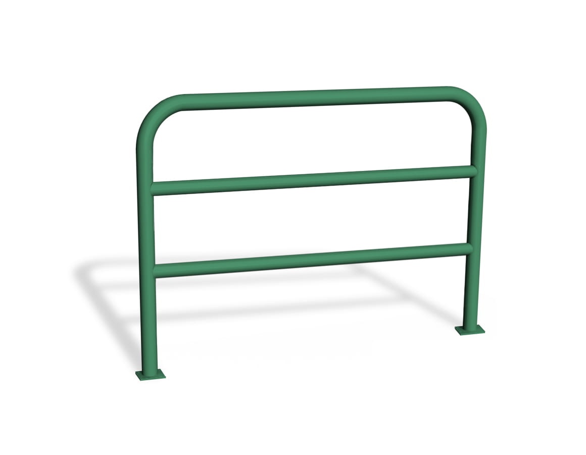 Bariera u12a z dwoma poprzeczkami - zielona - do przykręcania.jpg