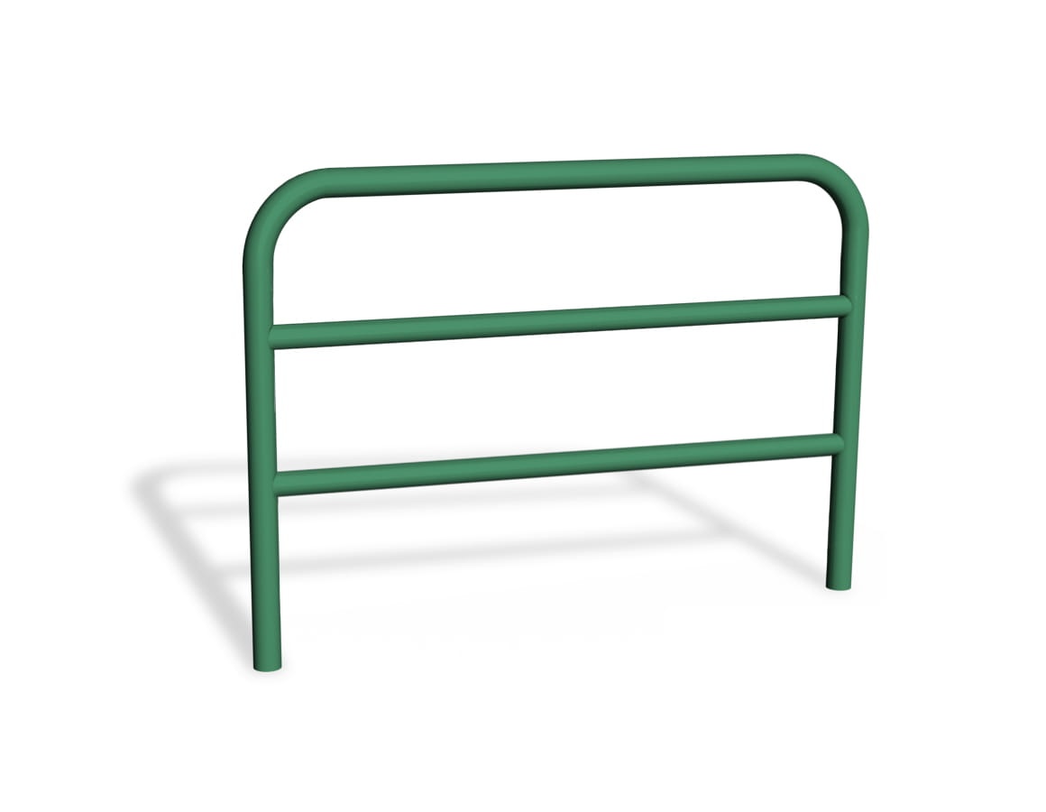 Bariera u12a z dwoma poprzeczkami - zielona do zabetonowania w gruncie.jpg