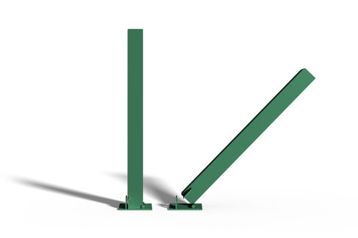 Składany słupek parkingowy blokujący zielony